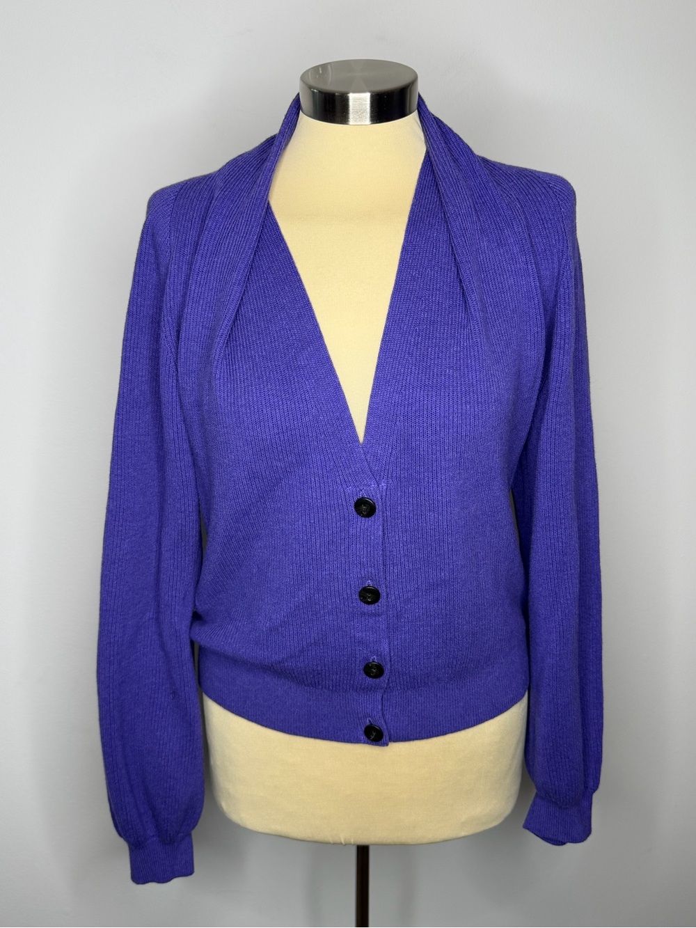 CAbi Purple Button Front Cardigan Sweater